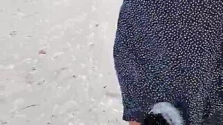 Exhibiendome En Playa Mexicana Muestro Las Tetas Y El Culo