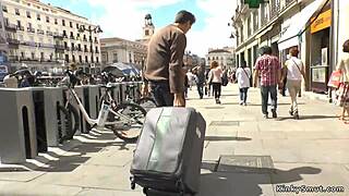 Spanish slut public bondage parade