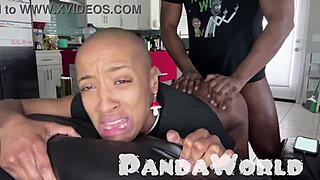 Bald Ebony Anal Submissive Slut Gets Her Asshole Destroyed By Bbc