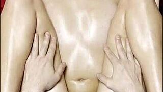 Pretty pink pussy tantric massage turns into rough sex with aria sloane!