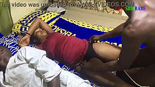 Threesome group fucked on bed with husband and his friend