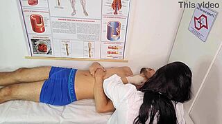 nurse makes patient get very hard erection in hospital