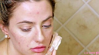 Gorgeous Blonde Took A Shower