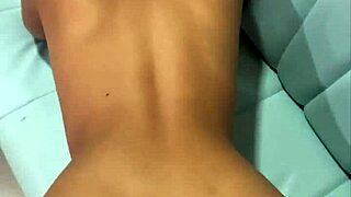 Petite girl fucks a black cock and gets covered in cum