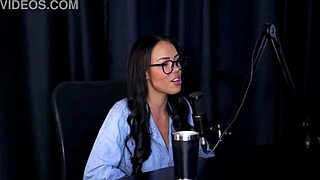 Latina Alice Vasconcelos sensualizes on stripper, showing big tits after admitting she turns bisexual when filling ass with drink - sheer red