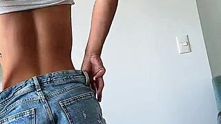 Brunette nasty Latina swallows every drop in deepthroat POV blowjob