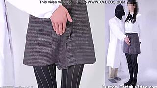 exploring pantyhose fetish under short skirt and stockings