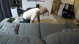 Mandy Mynxx's Intense Oral Session On The Couch From POV