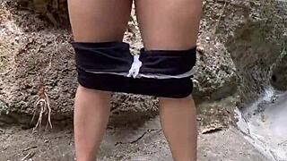 Again Fucking Tight Ass Behind Small Rocky Hill