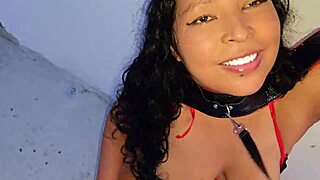 submissive milf dominated on rooftop