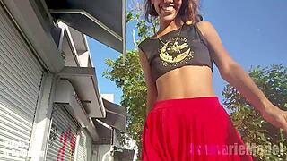 Hairy Pussy And Legs Upskirt Flashing In Public!