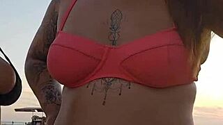 we're looking for a guy on the beach to fuck us hard - we found a virgin