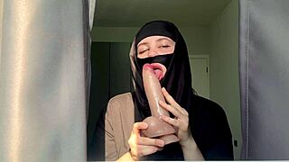 Slutty Muslim Deepthroat Teacher Moans Loudly