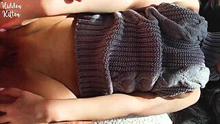 Cute Girl in Sweater Receives Creampie