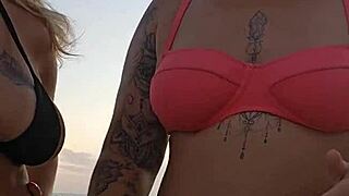 we're looking for a guy on the beach to fuck us hard - we found a virgin