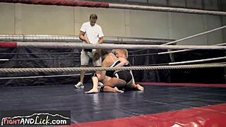 I passionately wrestle European lesbians