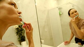 kristinas morning shower barefoot routine