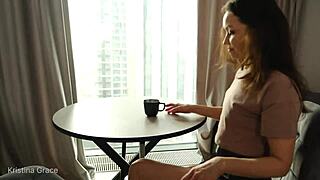 kristinas morning shower barefoot routine