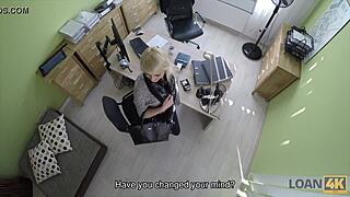 Loan4k blonde gets banged hard in office