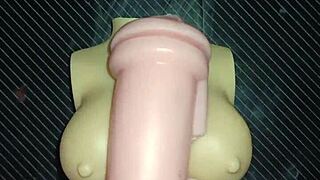 Wow, Trio Blows Doll And Fucks Anal From Mouth To Ass Cum On Tits!