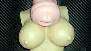 Wow, Trio Blows Doll And Fucks Anal From Mouth To Ass Cum On Tits!