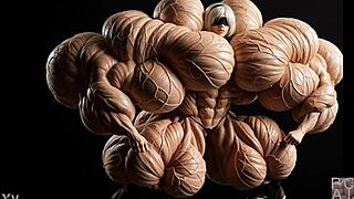 2B Grows Into Muscular Giantess