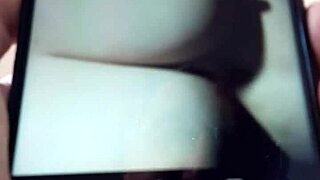 my wife gives me a hot handjob show while i spy