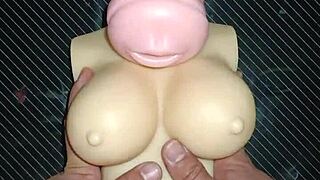 Wow, Trio Blows Doll And Fucks Anal From Mouth To Ass Cum On Tits!