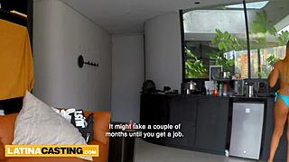 Young Latina Model Performs Blowjob and Fucking During Webcam Casting Interview