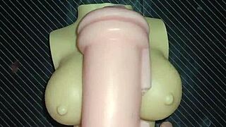 Wow, Trio Blows Doll And Fucks Anal From Mouth To Ass Cum On Tits!