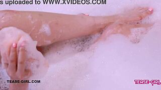 Super cute teen 18+ takes a sexy bath