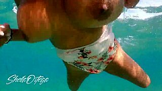 Pornstar sheila ortega sucking and fucking underwater while snorkeling