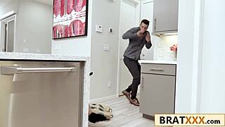 Pretty Little 18+ Teen 18+ Cosplaying Black Cat In A Role-Play