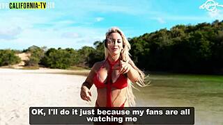 a loirinha ficou molhadinha de tes�o