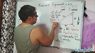 Student and teacher in bedroom scene