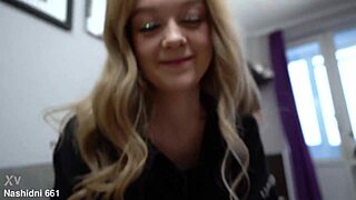 stepsister lost at strip game and took a deep blowjob with cum in mouth - eva barbie