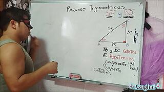 Student and teacher in bedroom scene