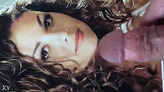 Beautiful lesbian discovers her addiction to hot cum on her face, begging for more