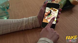 Blonde Licks Creampie Out Of Ebony Friend's Pussy In Fake Hostel Threesome