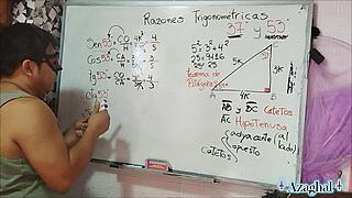 Student and teacher in bedroom scene