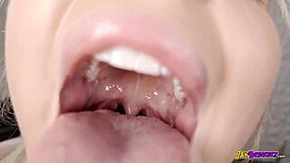 Imagine the blonde teen giving an incredible interracial blowjob to that big black cock?