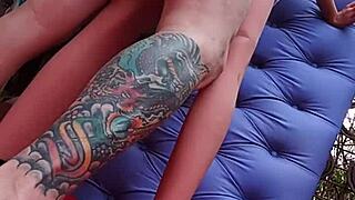 I Came in the Blonde Sex Doll's Tight Pussy While Fucking Her Anal Hole