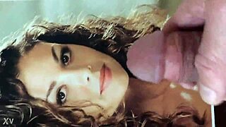 Beautiful lesbian discovers her addiction to hot cum on her face, begging for more