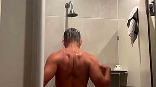 Gym shower time with my red thong