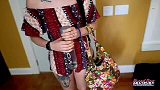 Petite Blonde Cutie Bonnie Wolf Masturbates and Sucks a Hard Cock with Passion