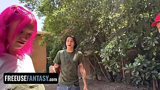 foursome where we share my girlfriend and fuck outdoors in a freeuse fantasy