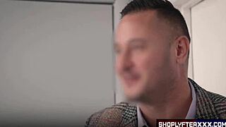 Perverted principal tricks up to being a security guard to fuck a sexy shoplifter - www shoplyfterxxx com