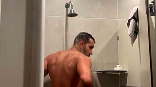 Gym shower time with my red thong