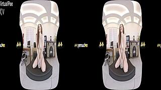 virtualpee - kinky redhead soaks her clothes in piss