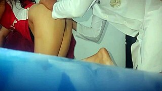 The amateur patient visits her doctor in the hospital for a checkup